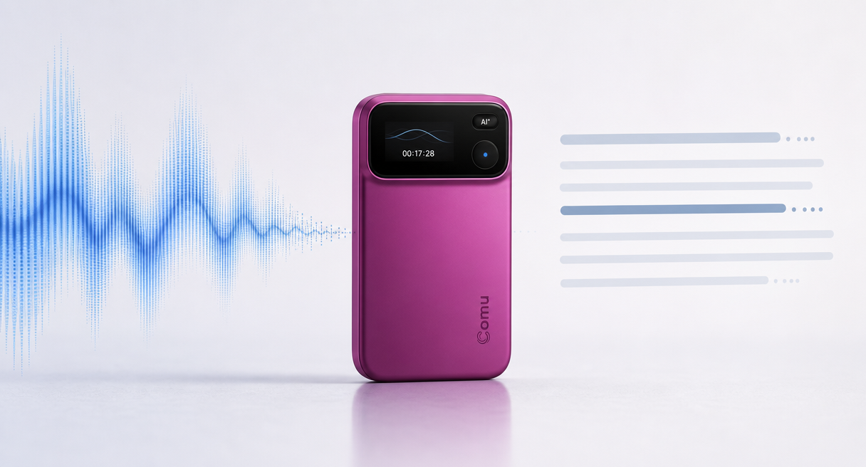 Sound wave turning into lines of text