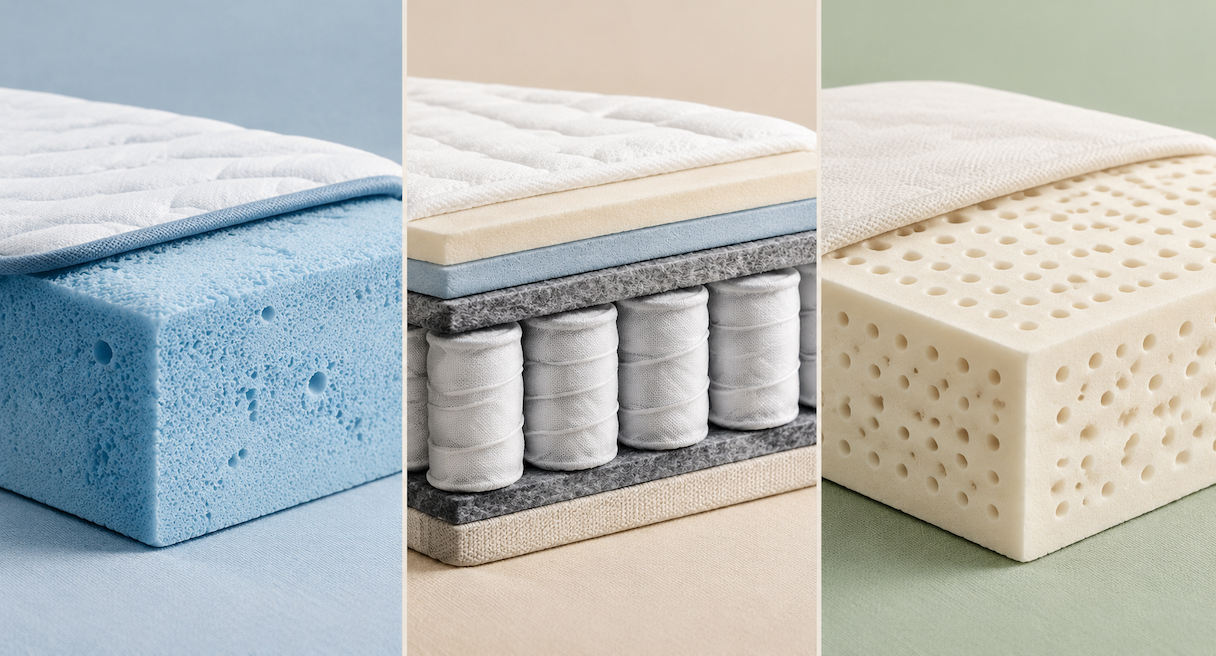 Memory Foam, Hybrid, or Latex: Choose by Sleep Feel
